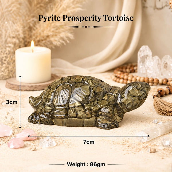 PYRITE TORTOISE FOR VAASTU & PROSPERITY