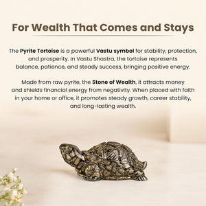 PYRITE TORTOISE FOR VAASTU & PROSPERITY