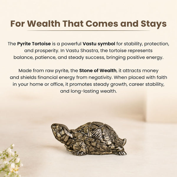 PYRITE TORTOISE FOR VAASTU & PROSPERITY