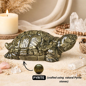 PYRITE TORTOISE FOR VAASTU & PROSPERITY