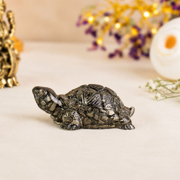 PYRITE TORTOISE FOR VAASTU & PROSPERITY
